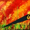 Serie Petrodorado, acrylic on canvas