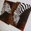 Zebra, oil, 0.63x0.91mts