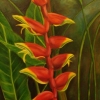 Tropical Flower. Oil on canvas