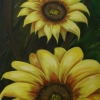 Sunflowers, oil, private collection